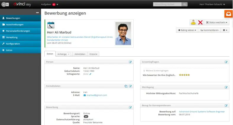 Bewerbermanagement für Sozial- & Pflegeeinrichtungen