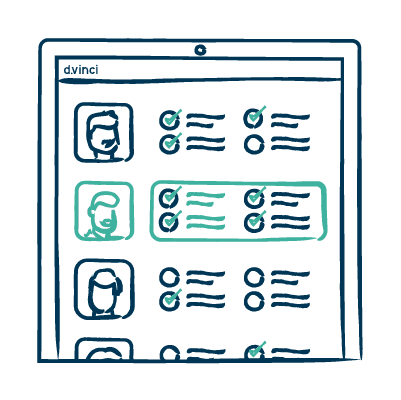 d.vinci | Illustration | Recruiting | Bewerbermanagement | Onboarding-Software | Personalmarketing | HR | Personalsuche | Personal | Bewerber | kostenlos testen | Webinar