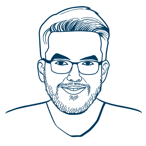 Eine animierte und gezeichnete Grafik zeigt unseren Kollegen Alex aus der IT.