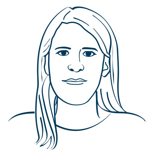 Eine animierte und gezeichnete Grafik zeigt unseren Geschäftsführerin Nina.